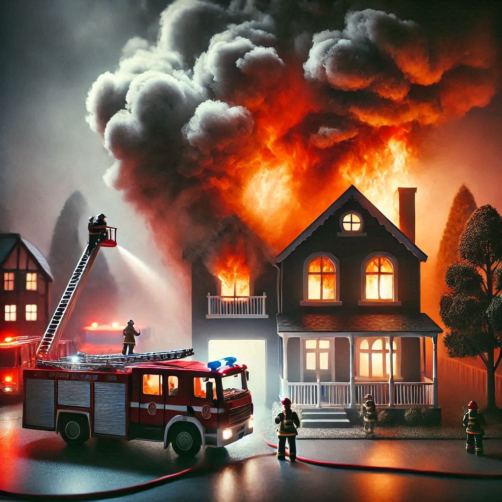 Incendio in abitazione
